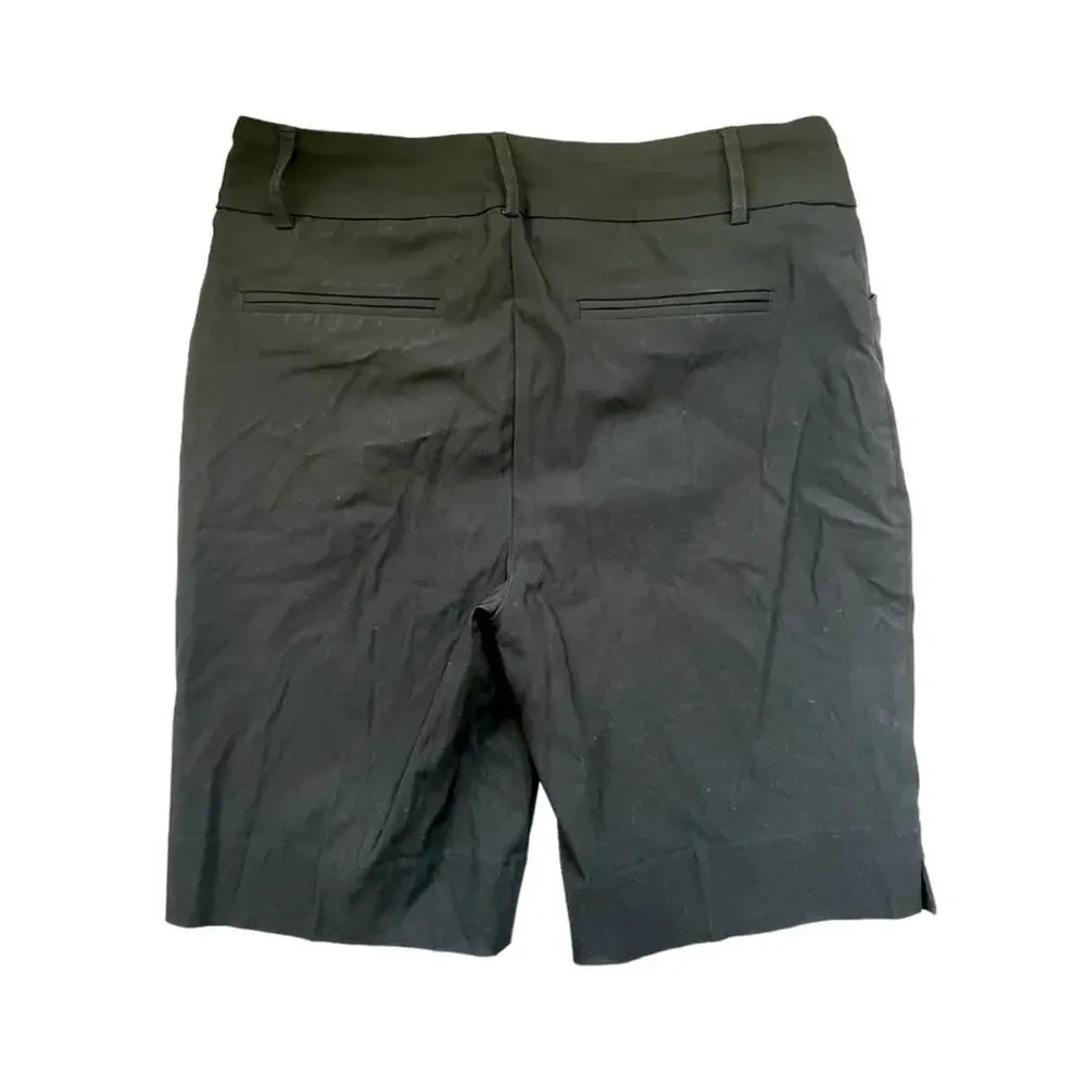 Hilary Radley black Bermuda shorts Mid Rise casual preppy summer minimalist - Picture 3 of 7